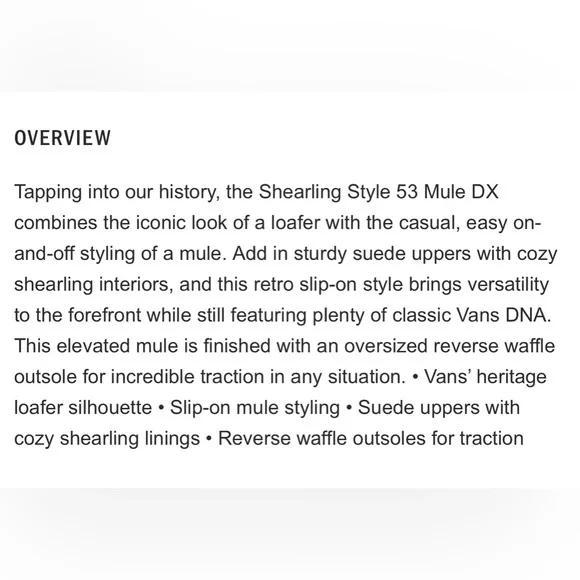 Vans Shearling UNISEX Mules - LAST PAIR - Picture 13 of 13